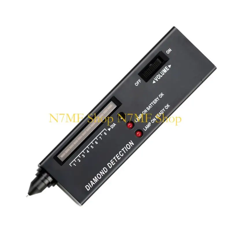 

N7MF High Precisions Diamonds Tester Pen Diamonds Testing Tool ABS Texture Diamonds Testing Device for Jewelers and Enthusiasts