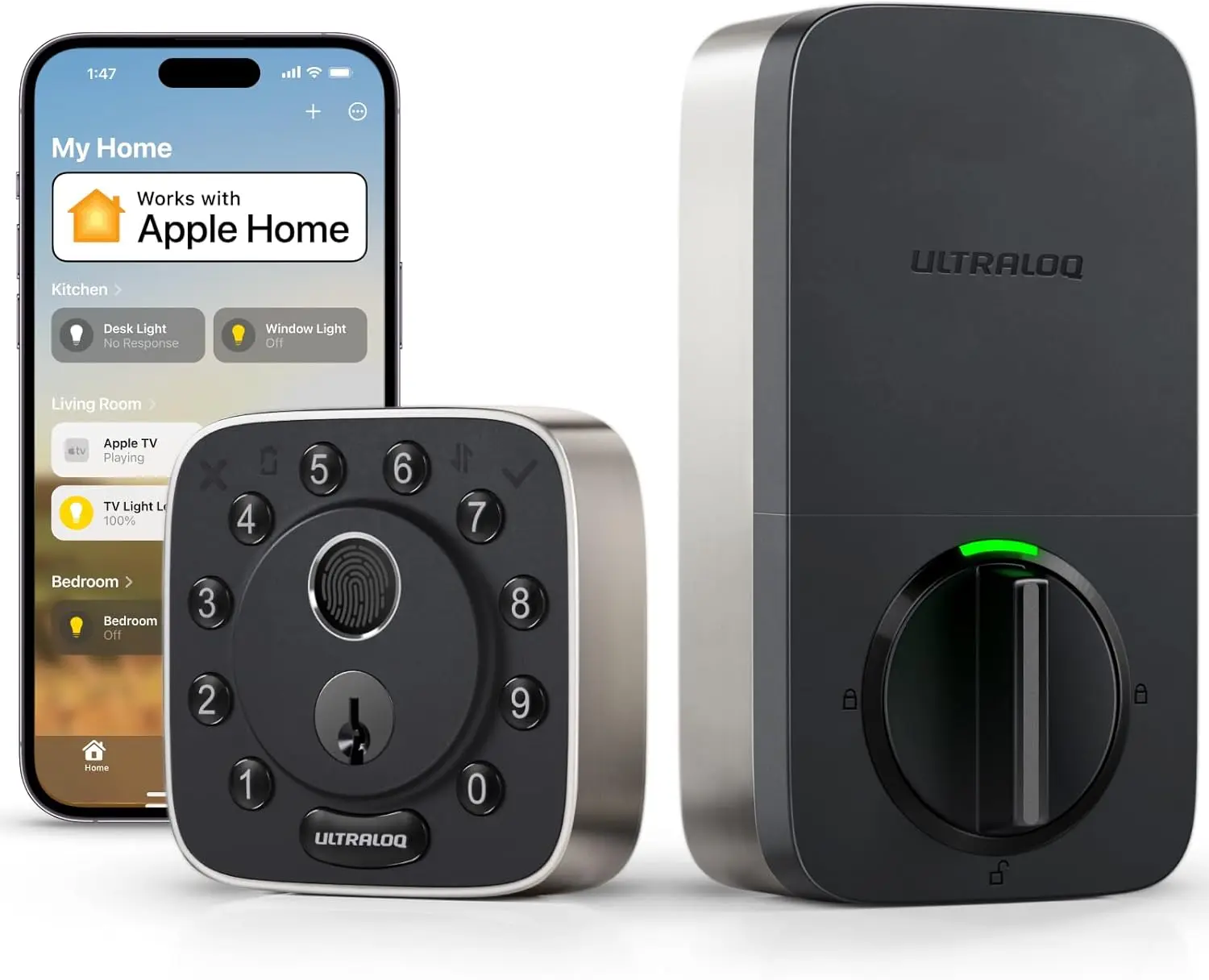 

WiFi Smart Lock with Fingerprint, Works with Apple Home, Alexa, Voice Control, Keyless Entry, Easy Install