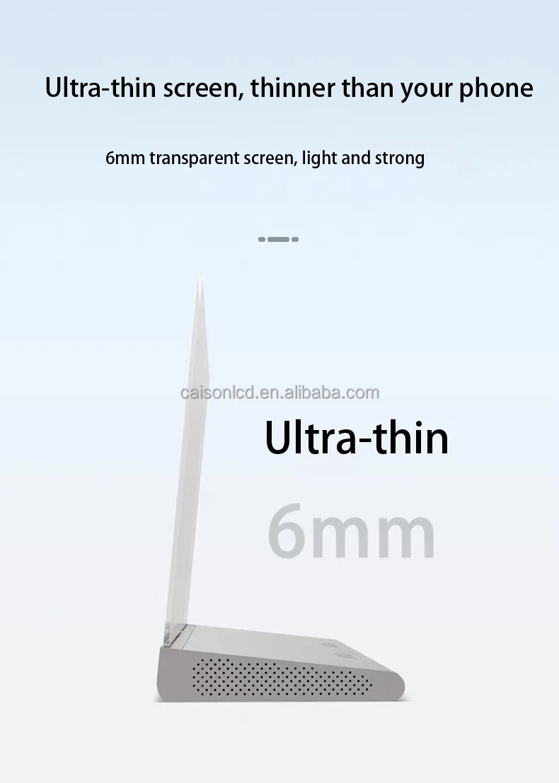 Layar OLED Transparan 55 inci SKD Display Digital Signage 4K HD Touch Ultra Tipis untuk Pemutar Iklan Layar OLED