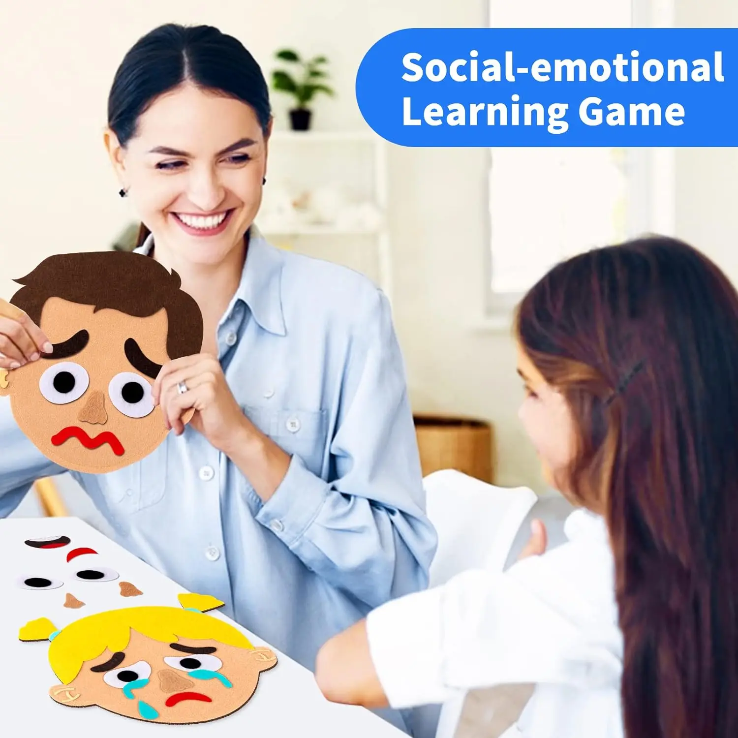 Montessori Social Emotional Boards Sensory Toys for Kids & Toddlers, Emotional Learning Activities for Boys & Girls
