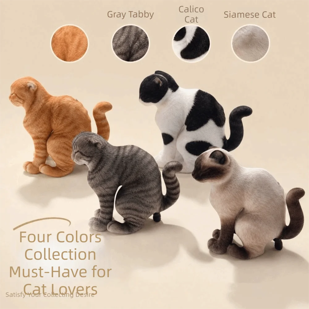 Funny Simulation Cat Plush Toy Realistic Gag Prank Stuffed Cat Doll Weird Stuffed Animal Animal Pillow Toy Kids Toy