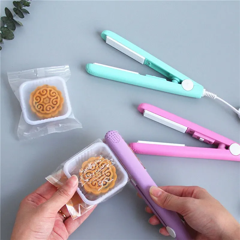 Mini Portable Plastic Sealing Machine Storage Household Bag Clip Handheld Seal Packing Impulse Sealer Kitchen Accessories