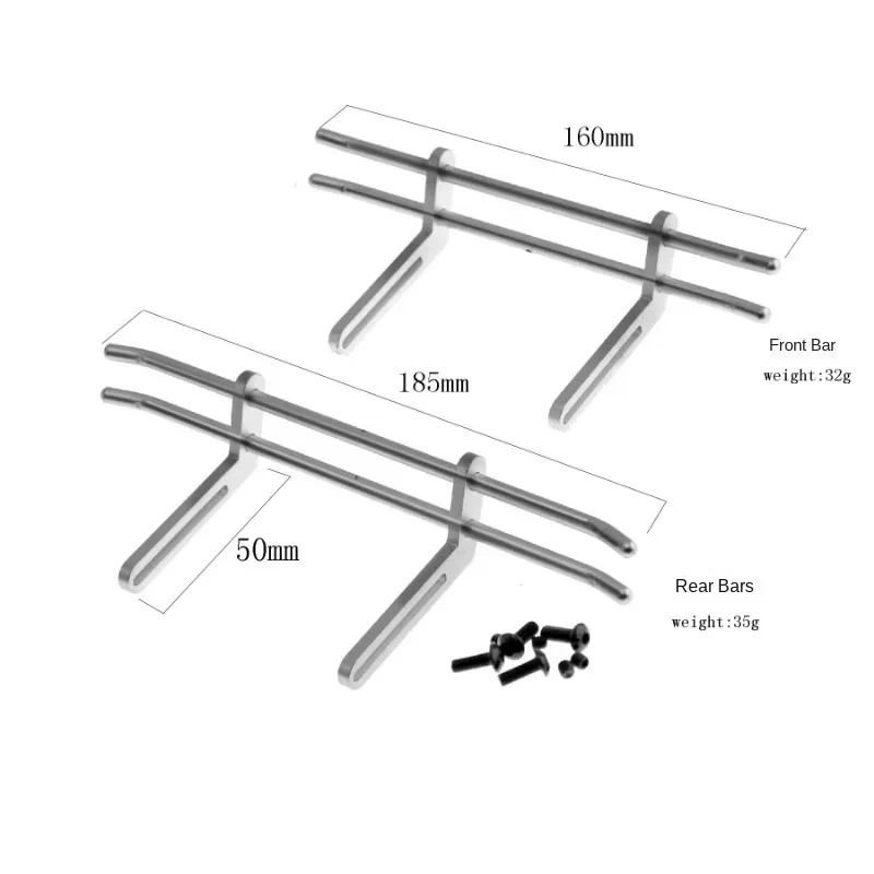 Metal Front Rear Bumper for Trxs TRX4 Axial SCX10 1/10 90046 RC Crawler Car Upgrade Parts Accessories