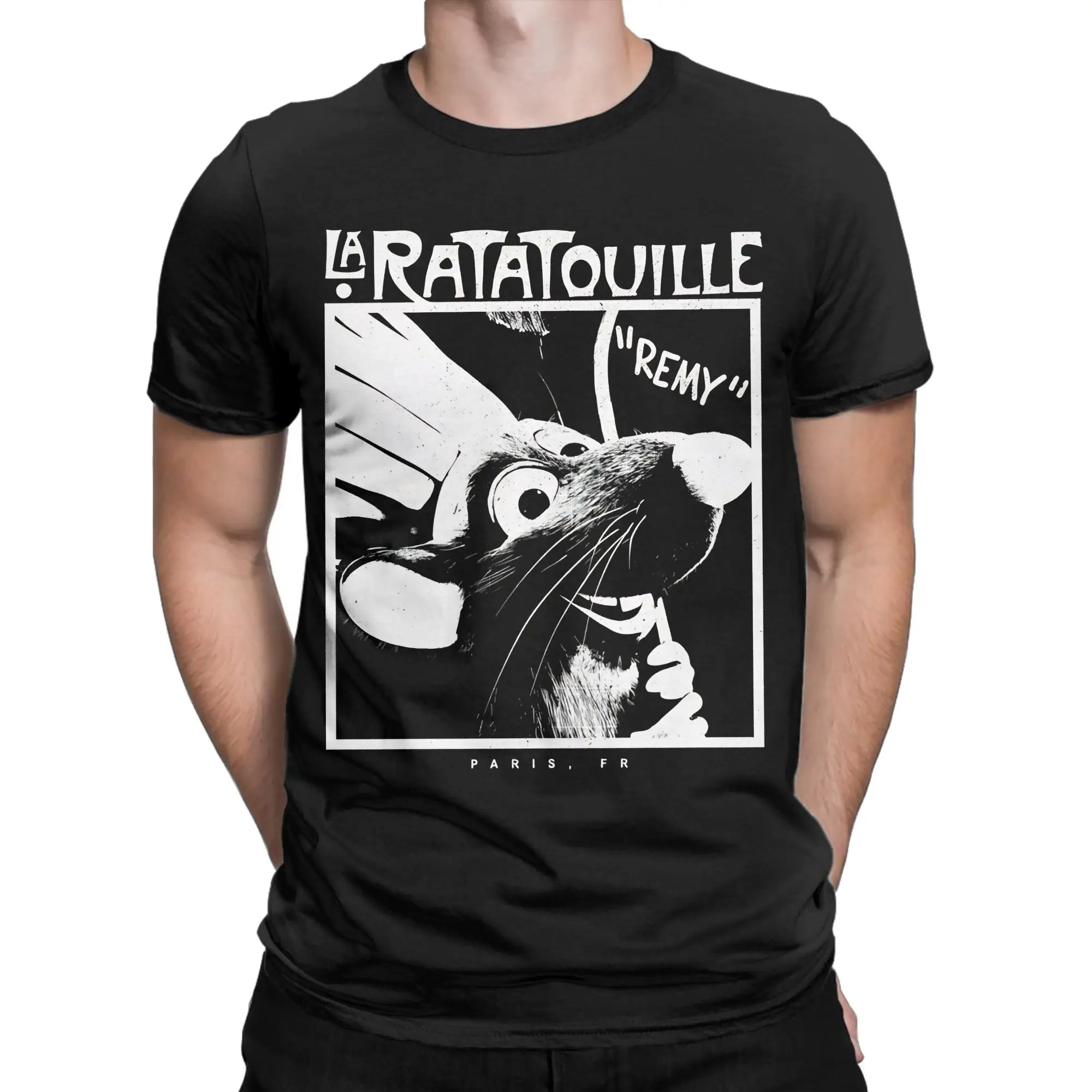 Harajuku T Shirt Ratatouille Cotton T-Shirts  Fashion Tee Shirt for Men's Summer Awesome Casual Short Sleeve Clothing
