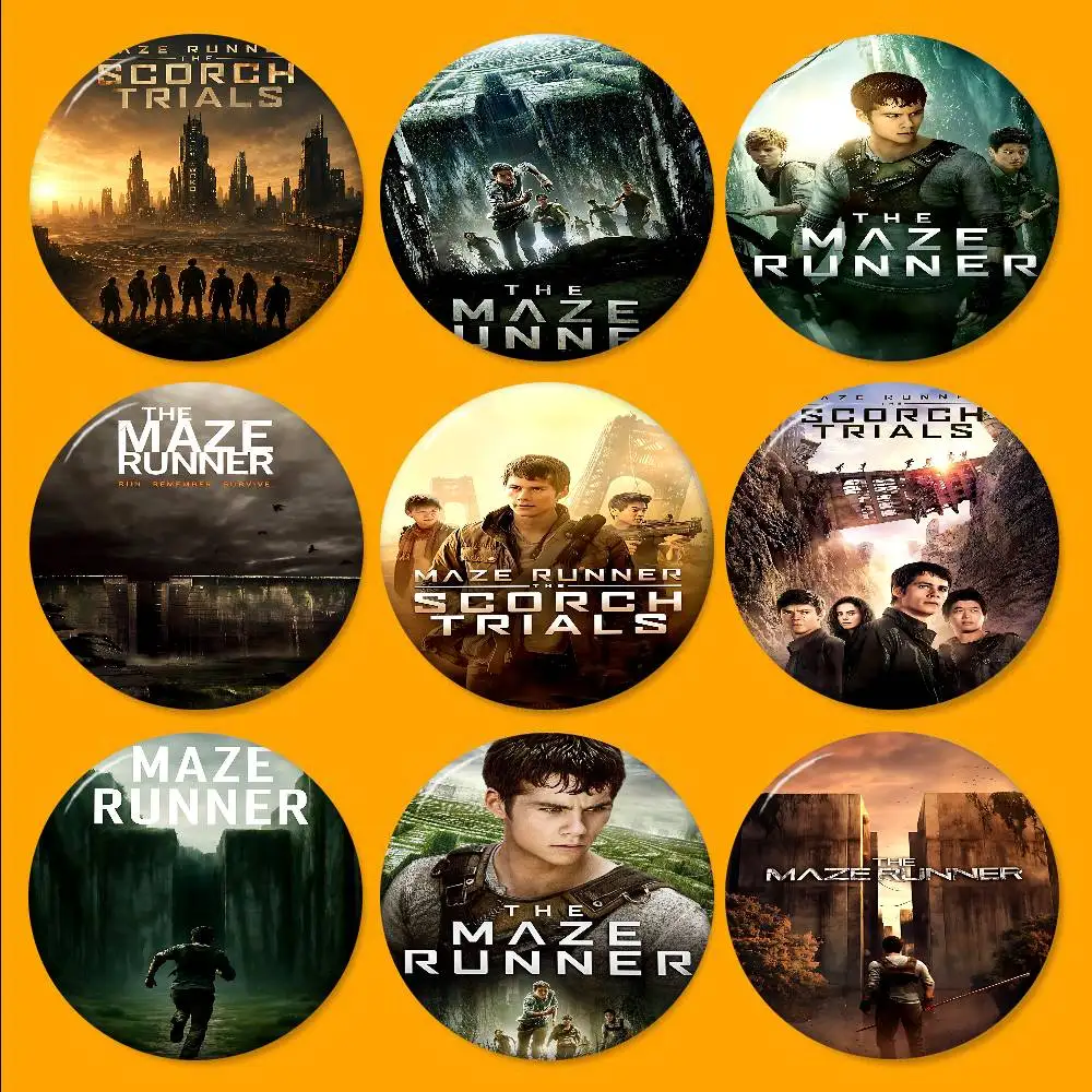 Movie Series The Maze Runner Soft Button Pin Bright Printed Icon Gift For Friends Badge Collar Brooch Lapel Pin Metal