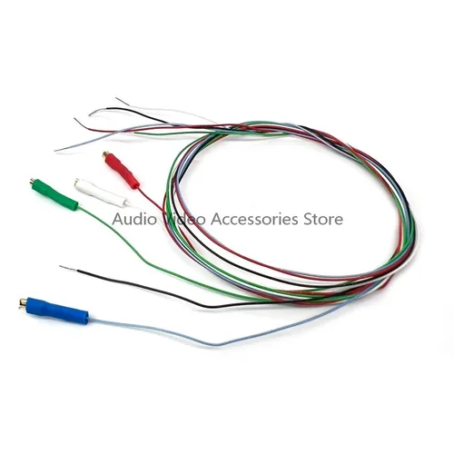 Imagen 2 del producto Cartucho para tocadiscos, línea de brazo óptico, cobre sin oxígeno con cable de tierra AWG32 #   400 mm para accesorios HIFI de reproductor de discos de vinilo LP