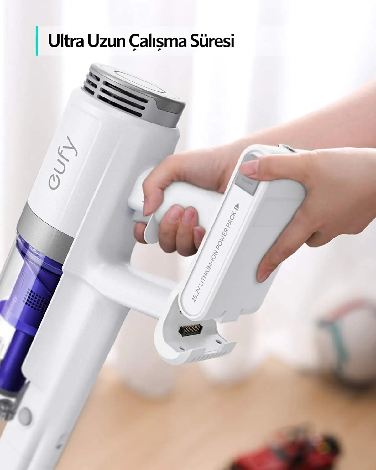 Eufy HomeVac S11 Reach 25.2V Vertical Wireless Vacuum Cleaner ‎25.2 Volts Floor Brush 2500mAh BATTERY LIFE Vertical and Handheld