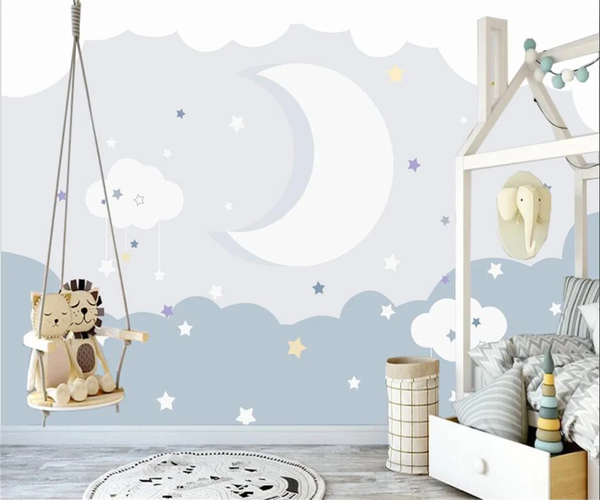 

Custom Mural Wallpaper 3D starry sky cartoon Living Room TV Sofa Bedroom Home Decor Wall Painting Papel De Parede 3D