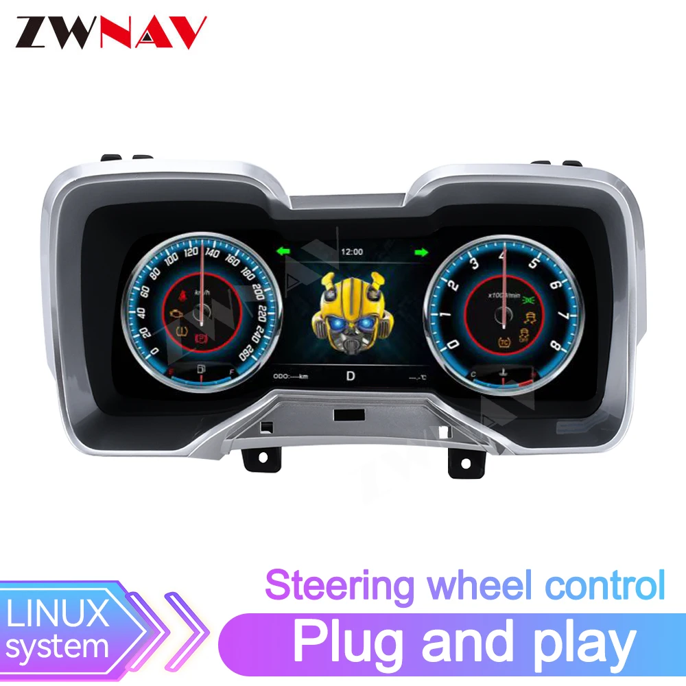 ZWNAV автомобильный ЖК-цифровой кластер для Chevrolet Camaro 2010-2015 виртуальные спидомеры CARPALY приборная панель плеер приборная панель инструмент ZWNAV автомобильный ЖК-цифровой кластер для Chevrolet Camaro 2010-2015 виртуальные спидомеры CARPALY приборная панель плеер приборная панель инструмент