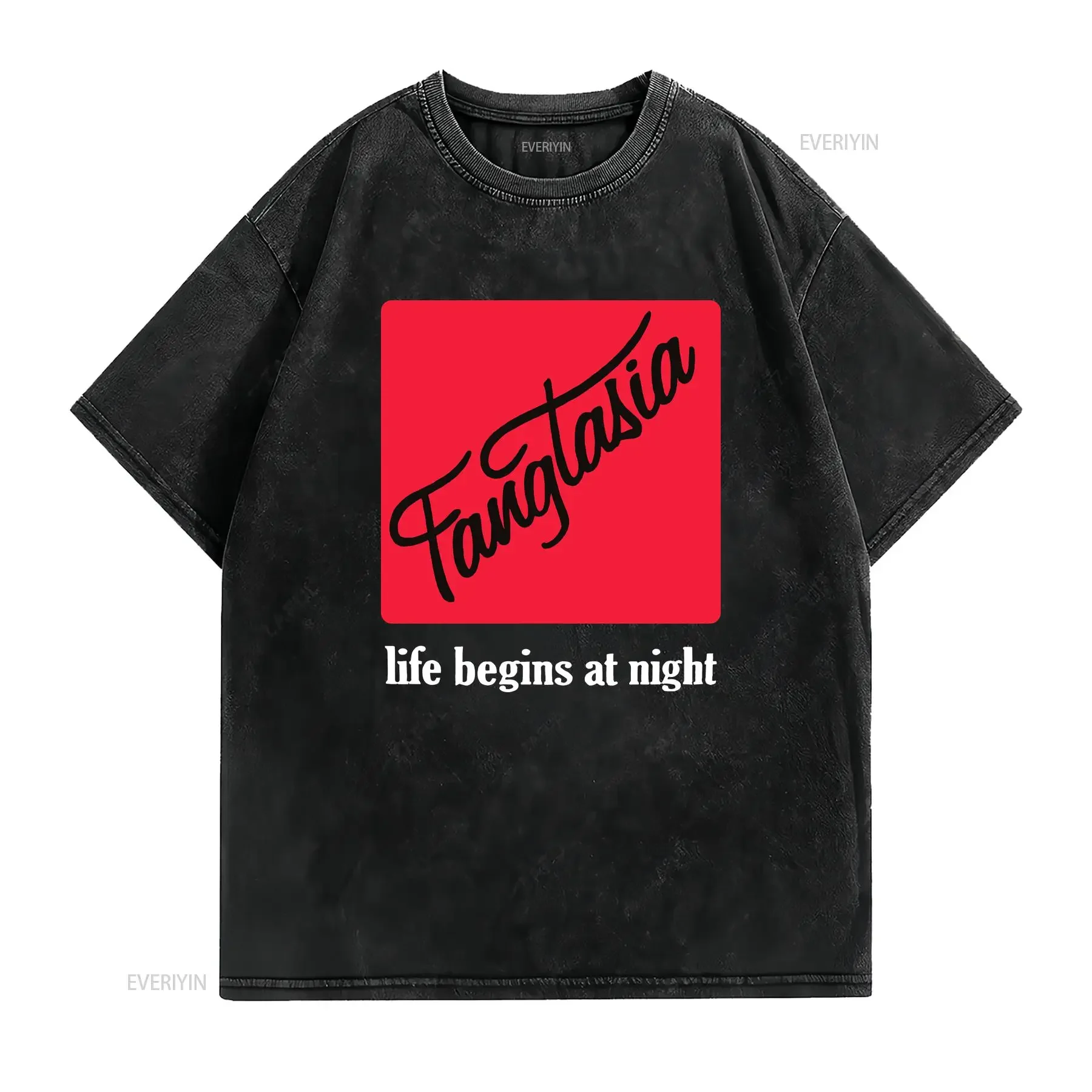 Vtg Y2K HBO Womens True Blood Fangtasia Life Begins At Night T Shirt Black Small vintage Washed Comfortable Versatile