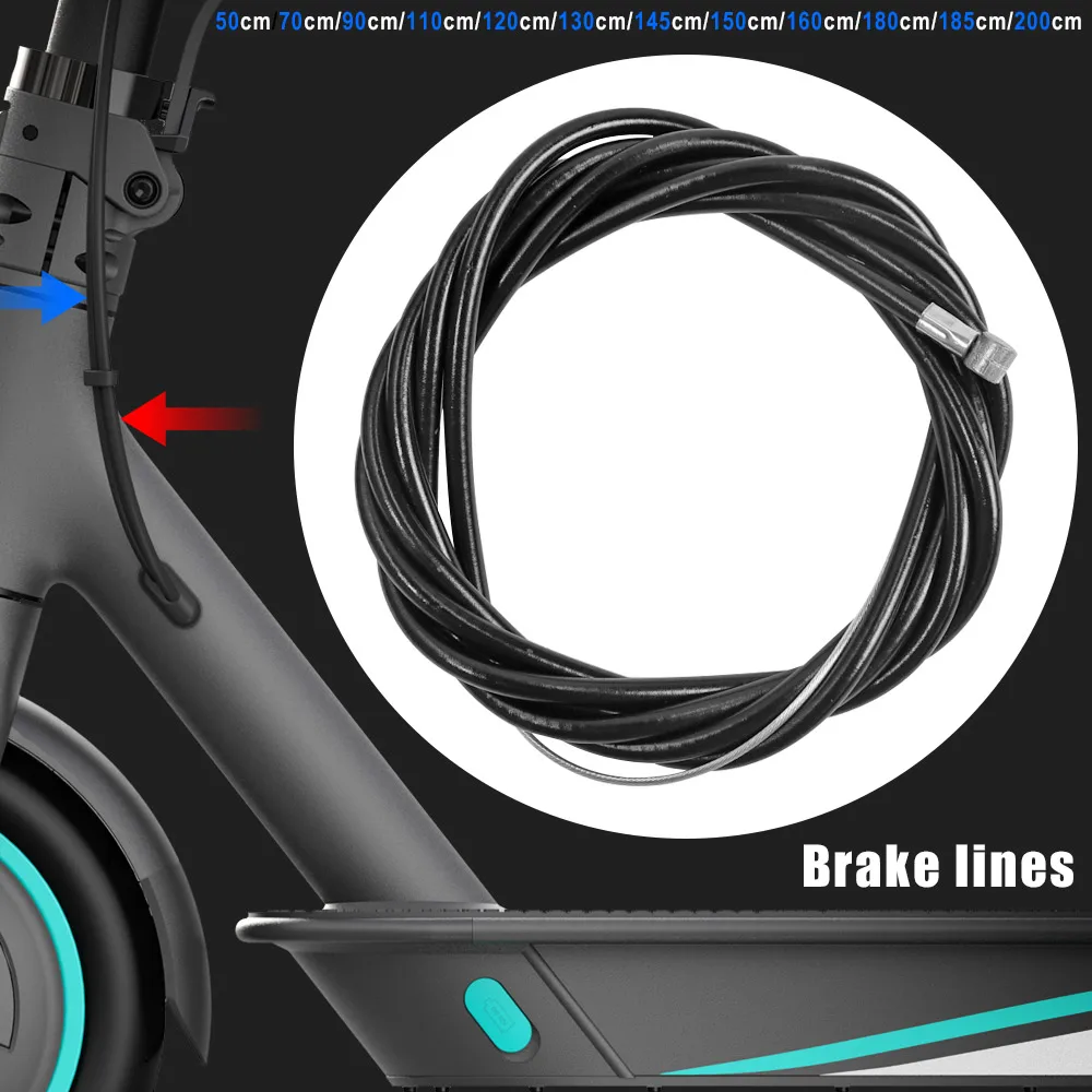 Universal From 50cm to 200cm Brake Cable Front Rear Drum Brake Line Rear Wire Pull Wire for Electric Scooter Accessories