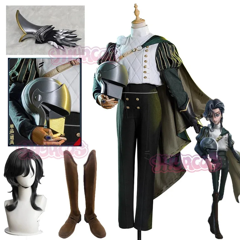 Identity V Kostum Ksatria Penyelamat Baru Richard Sterling Cosplay untuk Pakaian Bermain Peran Natal Hallowmas Wig Pria Wanita Ir;l5