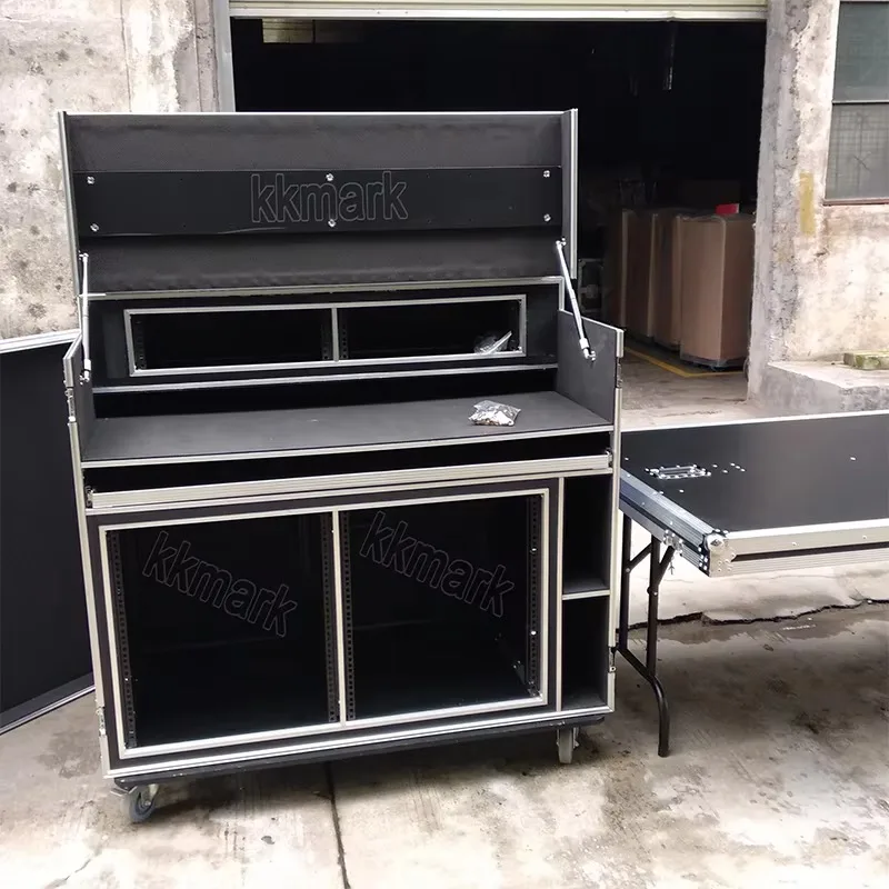 2019 New Dual 12U Utility Flight Case with Side Table