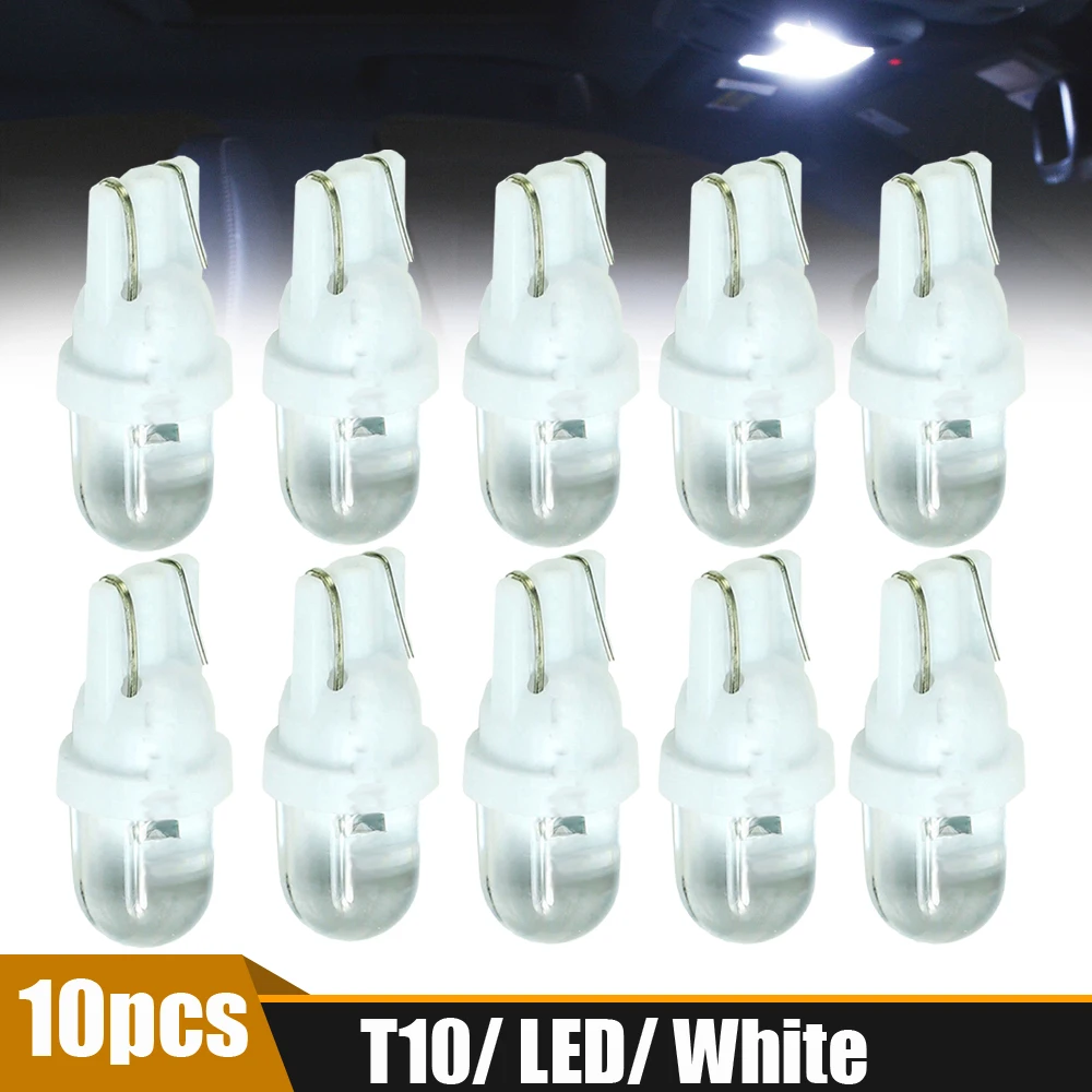 

10Pcs 12V 5W T10 194 168 158 501 W5W LED Side Car Wedge Turn Signal Light Corner Parking Tail Backup Bulb Lamp White Led Light