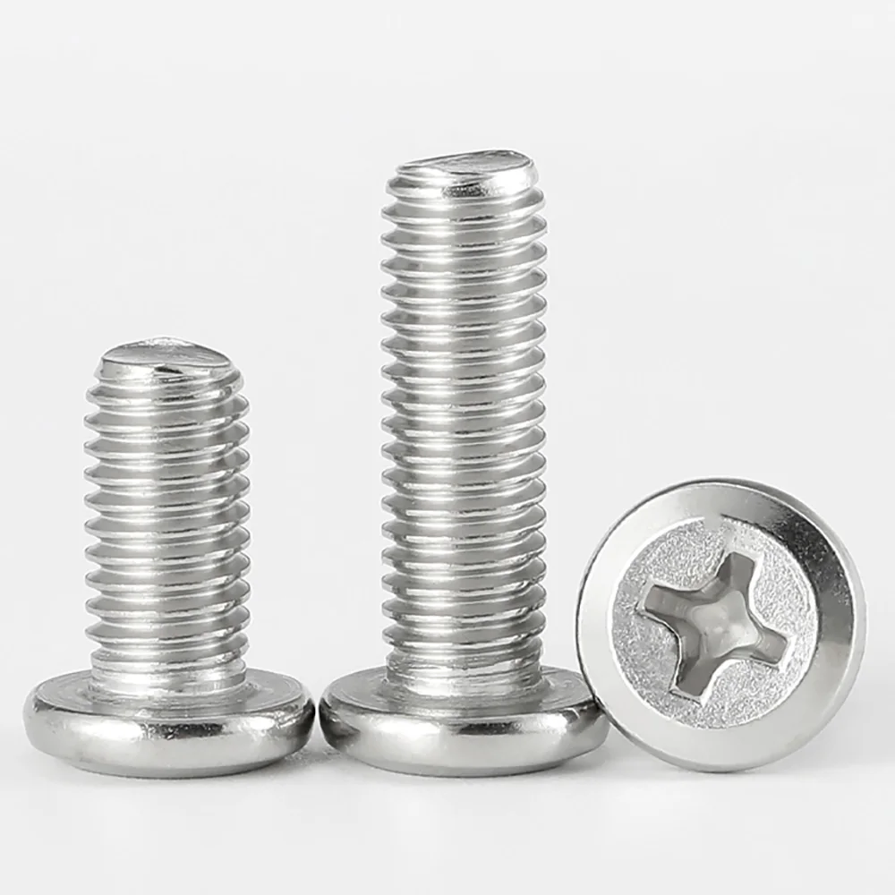 M3 M4 M5 M6 304 Stainless Steel Ultra Thin Large Flat Phillips Screws Super Low Cross Furniture Assembly Rustproof Fasteners