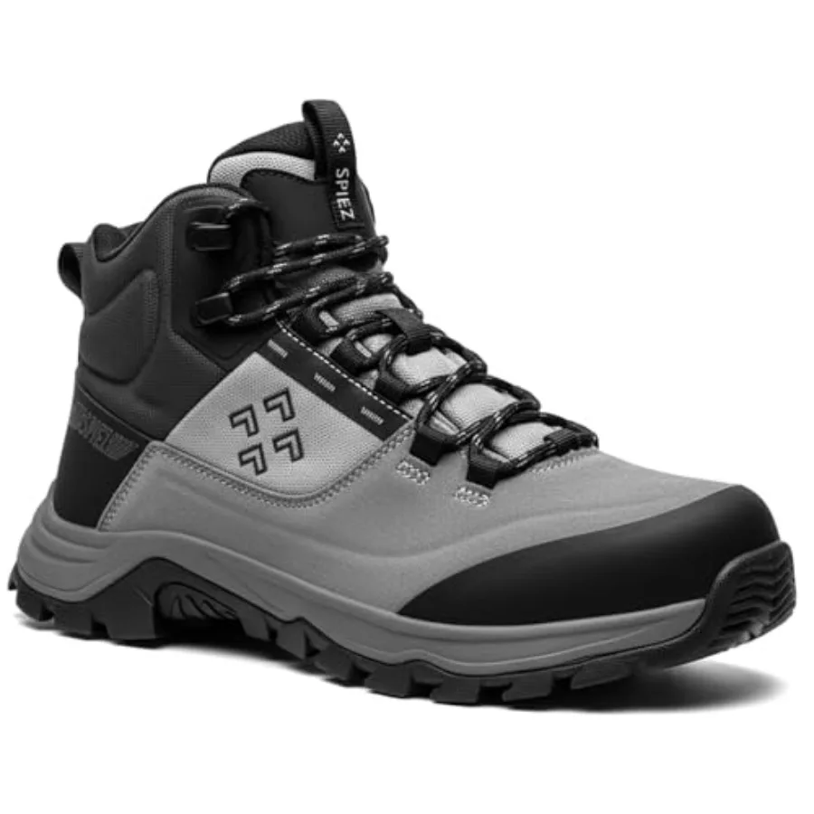 

SPIEZ 6IN Composite Toe ESD Work Boots for Men, Slip Resistant Non Steel Toe Boots for Construction, Lightweight Anti-static Hi