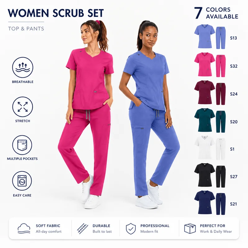 ensemble-d'infirmiere-pour-salon-de-beaute-haut-a-manches-courtes-et-pantalon-droit-ensemble-d'infirmiere-pour-femme-uniforme-de-medecin-a-col-rond-pour-femme