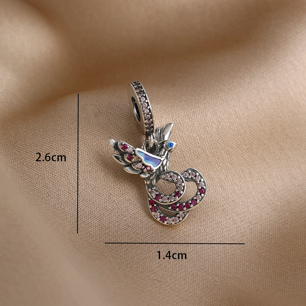 Best S925 Silver Rainbow Cat Spider Lion Night Light Seahorse Talisman Beads Fit for Original Bracelets DIY Womans Fine Jewelry