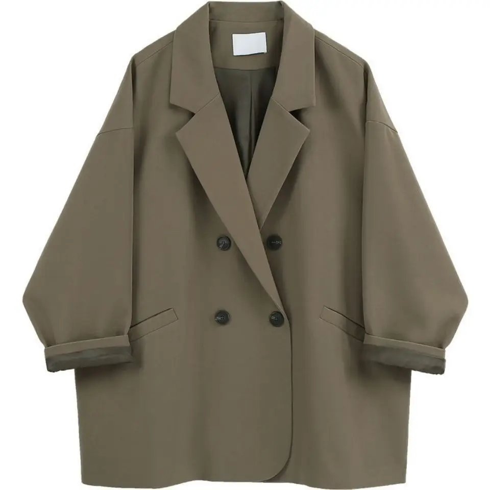Women's Clothing Autumn 2025 New Fashion Korean Version Solid Color Slimming Trend Ins Retro Suit Jacket for Women