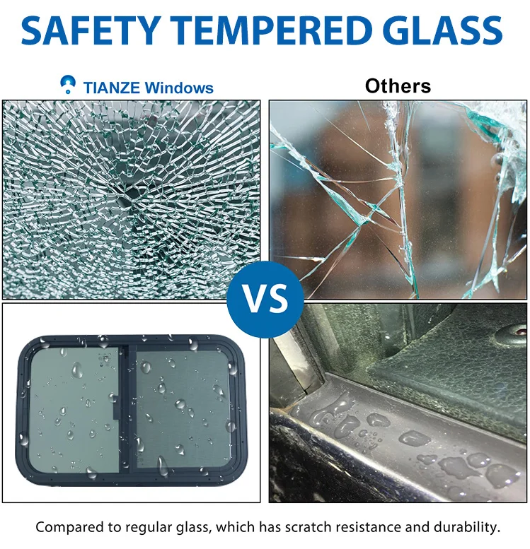 RV Sliding Window, Aluminum Alloy 648x419mm, DOT Certified Camper Side Window, Custom Made fit for RV Caravans Campers