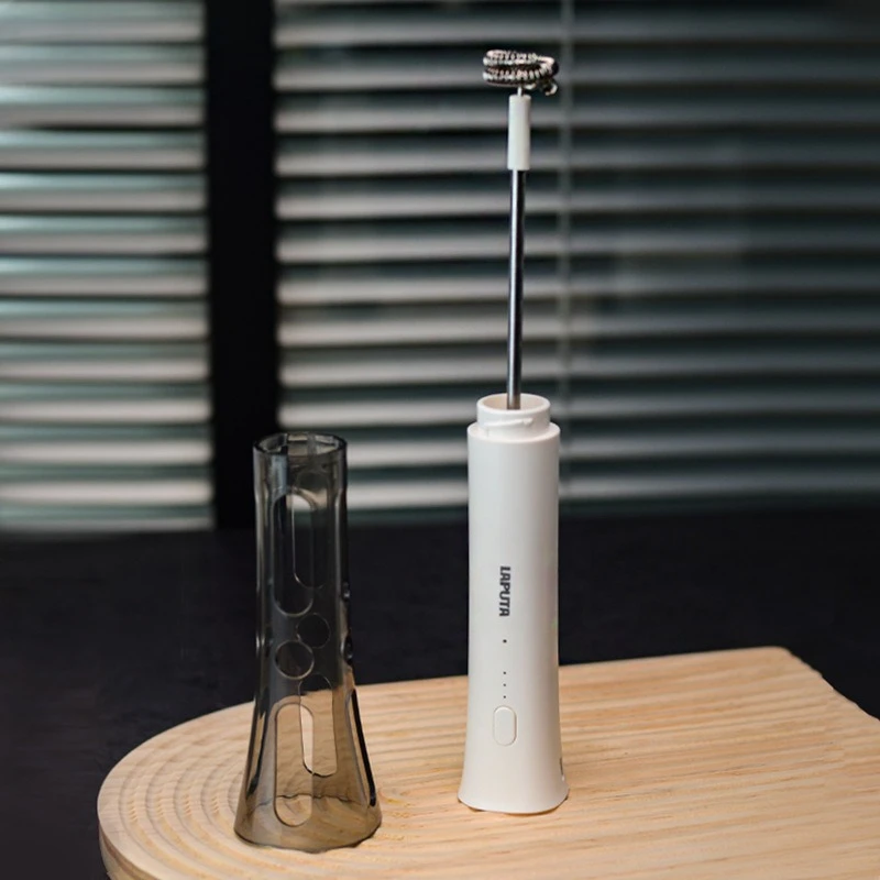 더블 헤드 완드가 있는 전기 우유 거품기, 커피 및 라떼용 핸즈프리 거품기, 긴 배터리 수명, 3단계 조용한 바리스타 도구