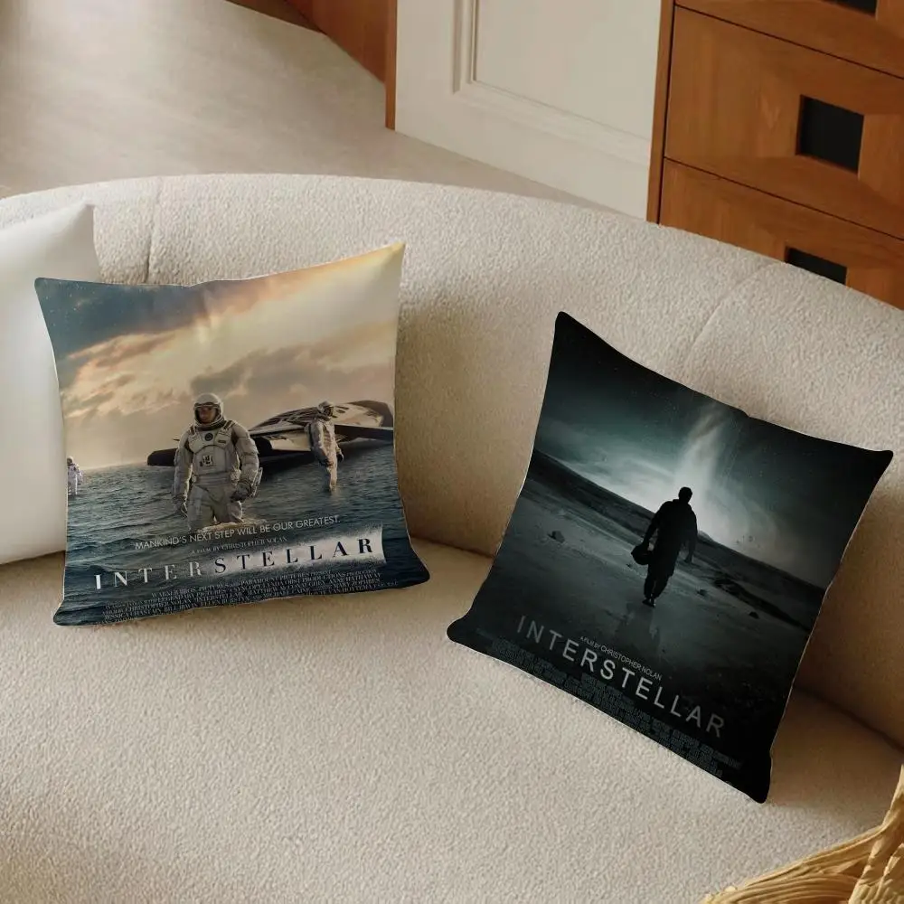 Movie I-Interstellar Cushion Cover Daily Washable Linen Pillowcase Soft  for Sofa Bed Home Room Decor