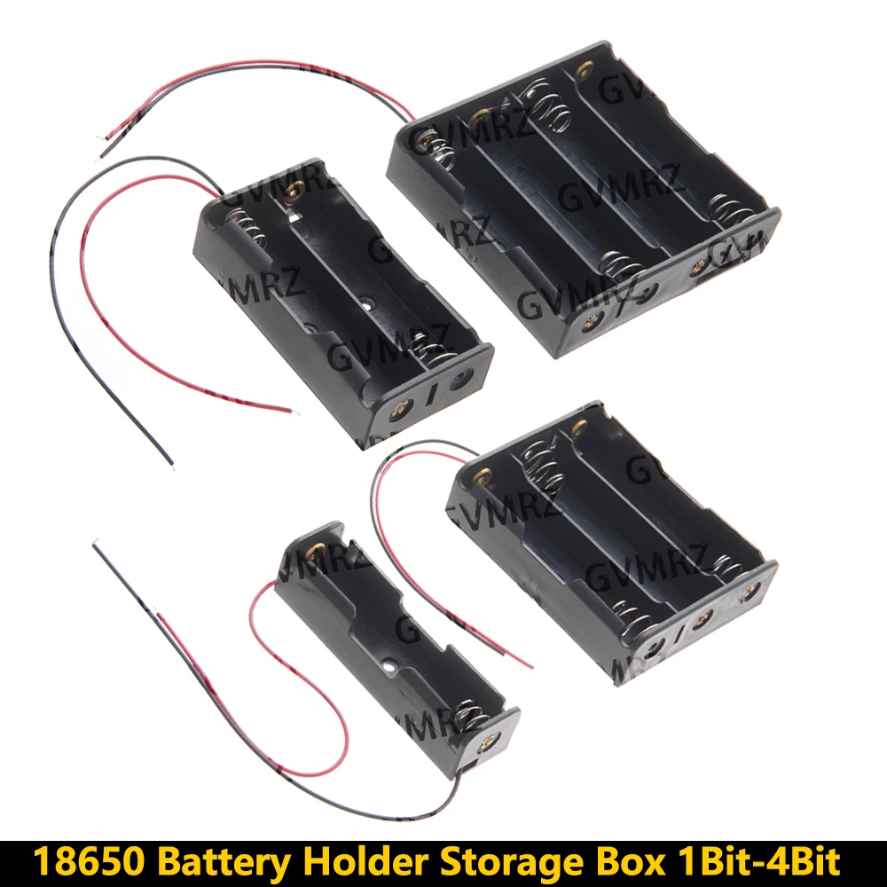 18650 Power Bank Cases 4Bit 3Bit 1X 2X 3X 18650 Battery Holder Storage Box Case Batteries Container With Wire Lead Component