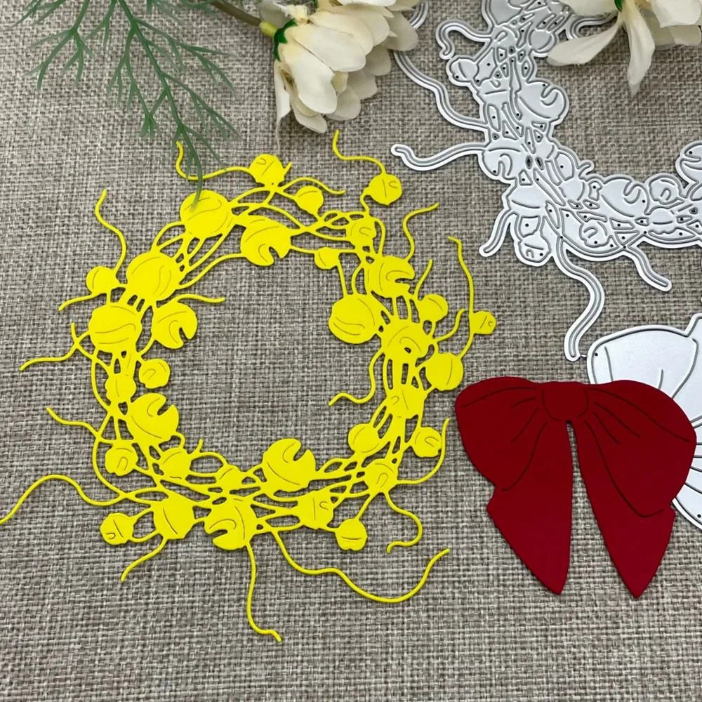 

Bow wreath decoration Metal Cutting Dies Stencils For DIY Scrapbooking Decorative Embossing Handcraft Die Cutting Template Mold