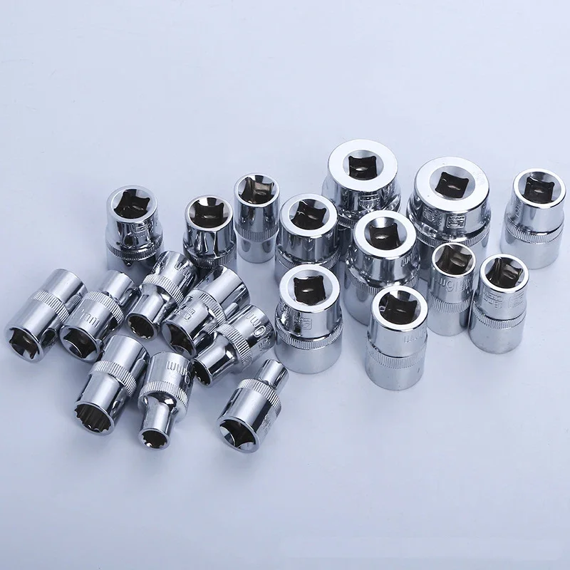 

1/2 inch Drive 8-32mm Hex Wrench Head 6 Points 12 Point Teeth Ratchet Spanner Sleeve Car Repair Tool Socket For Nut Removal
