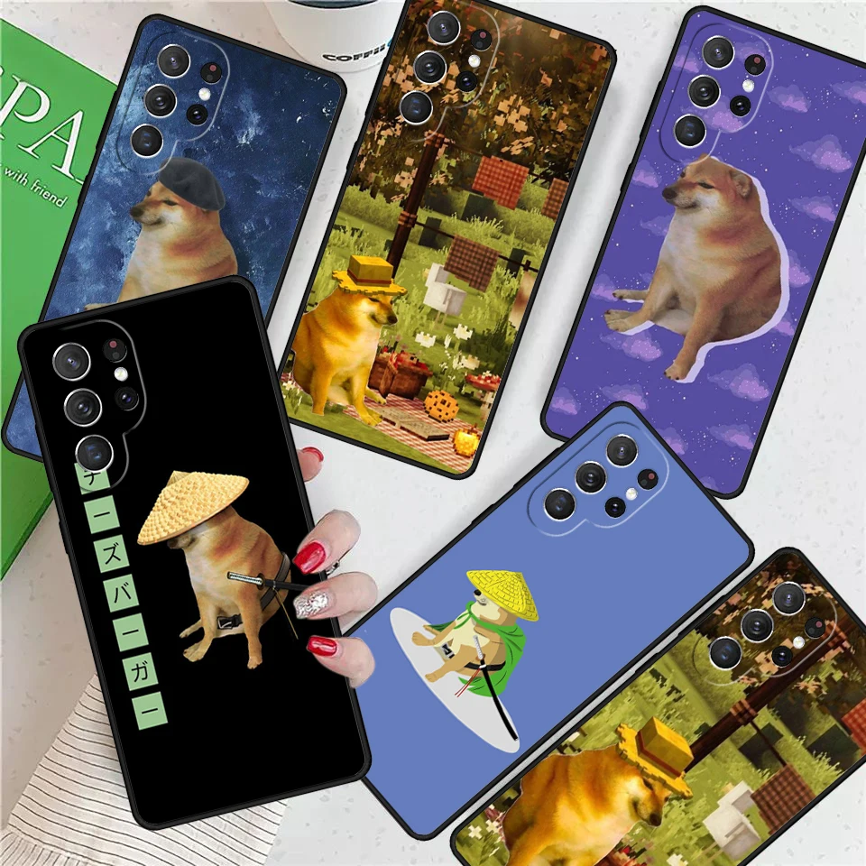 Cheems Doge For Samsung Galaxy S24 Ultra S21 S22 S8 S9 S10E Note 10 20 Plus FE S23 Phone case Cover Coque