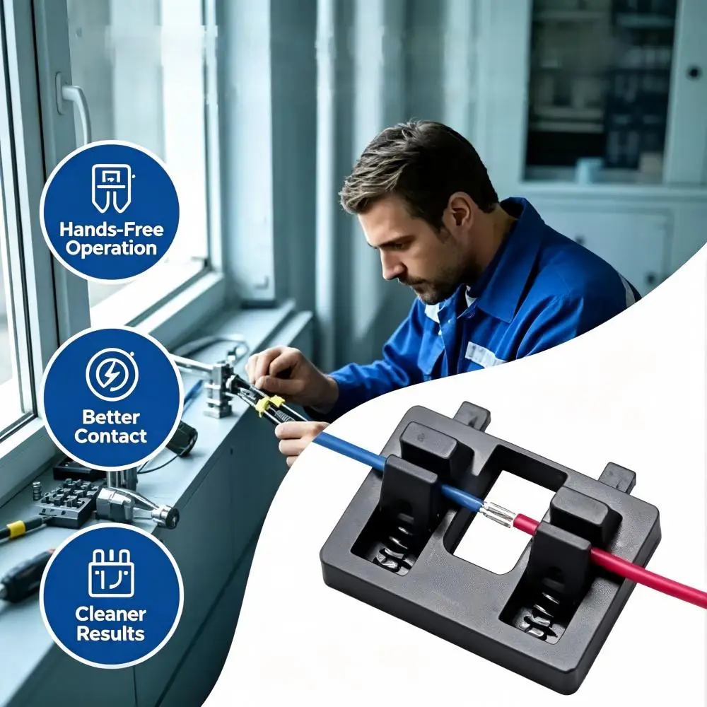Soldering Wire Fixing Clamp Adjustable Cable Welding Locator, Portable Welding Holder for Electronic Circuit Board Repair