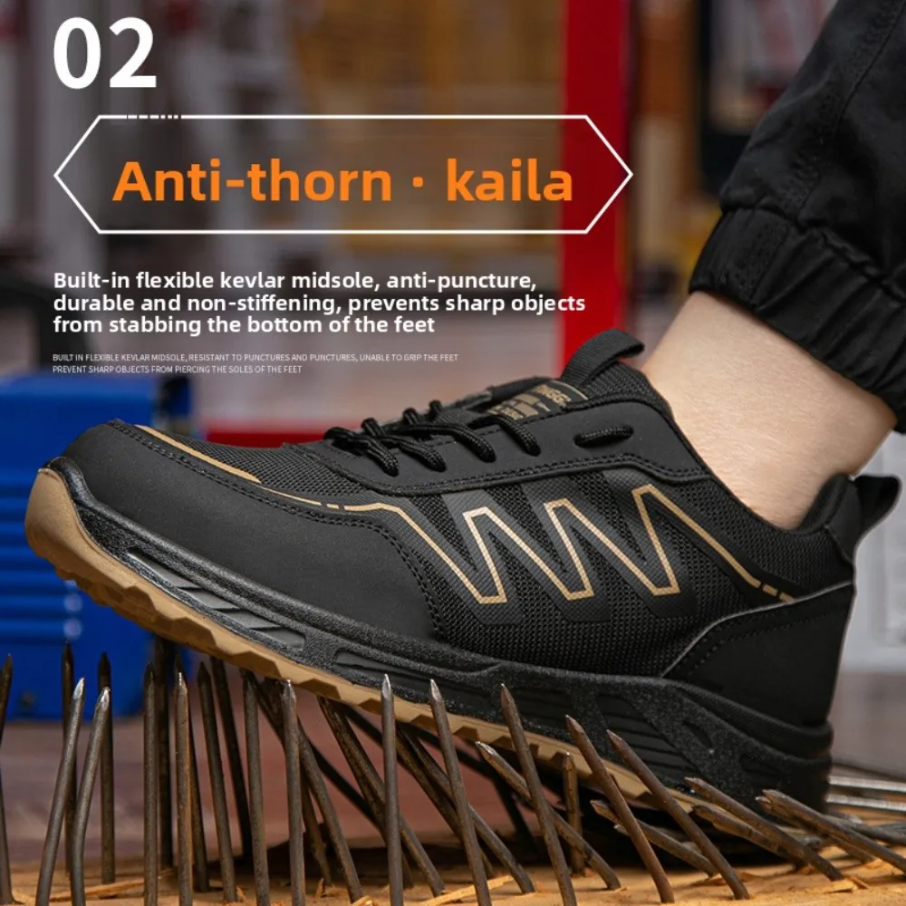 Safety Labor Protection Shoes Anti-Slip Wear-Resistant Insulation Cross-Border Direct Supply Anti-Smashing Work Shoes