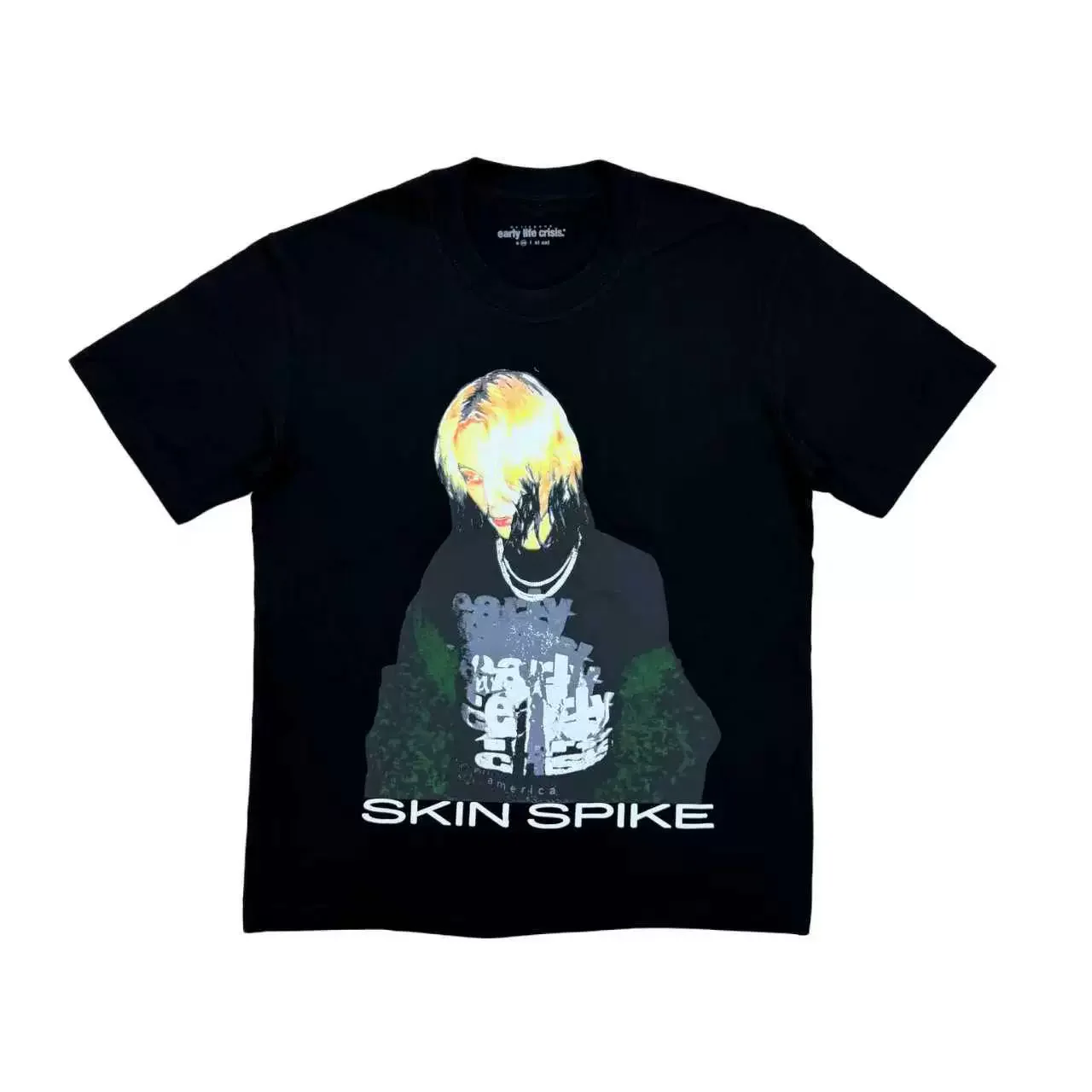 New Men Early Life Crisis Skin Spike Tour Merch T Shirts T-Shirt Hip Hop Skateboard Street Cotton T-Shirts Tee Top US size E19