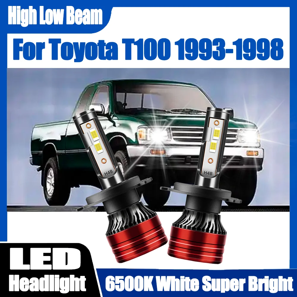 

2PCS H4 120W Canbus No Error Headlight Auto Lights High Lumens Lamps Led Brightest Upgraded 12V 24V For Toyota T100 1993-1998