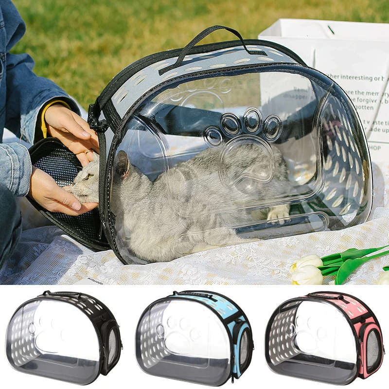 Portable Breathable Pet Carrier Backpack, Dog and Cat Travel Cage, Outdoor Handbag