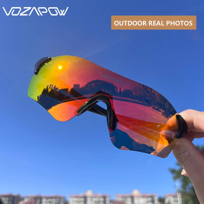 

Vozapow Polarized Cycling Glasses Photochromic Running Sunglasse Climbing Driving UVA/B Protection Outdoor Sports Bike Eyewears