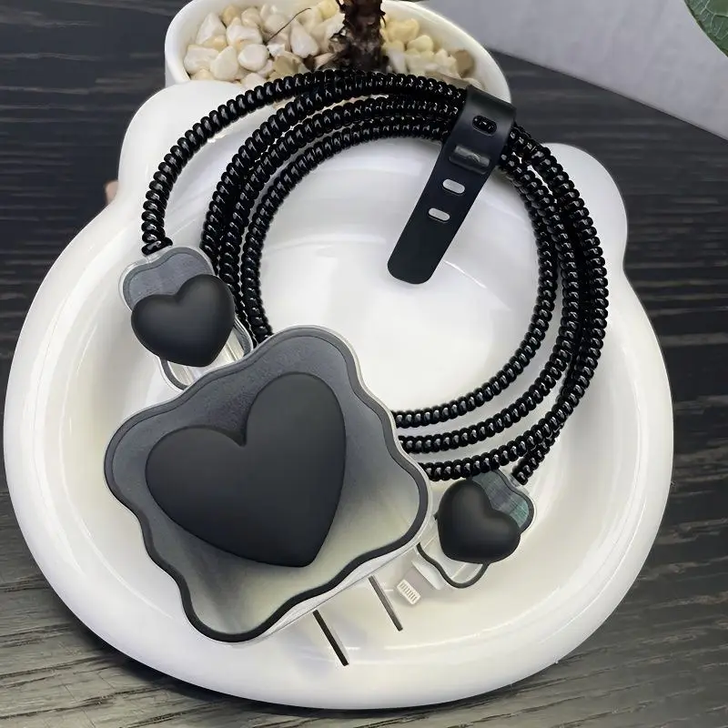 3D 다채로운 소프트 실리콘 충전기 케이스, 아이폰 13, 14 프로, 11, 12, 18W, 20W 충전기 헤드 보호 슬리브 케이블 보호 커버 