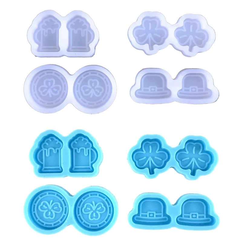 

Earrings Resin Moulds Clovers Epoxy Resin Casting Mold for Jewelry Making