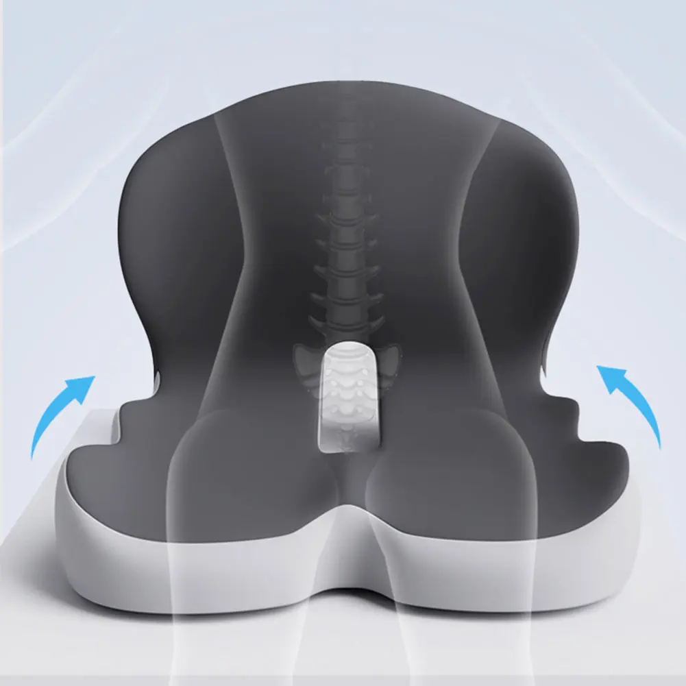 Memory Foam L-Shaped Integrated Seat Cushion with Lumbar Support Office Chair Cushion for Car Truck Desk Gaming Chair