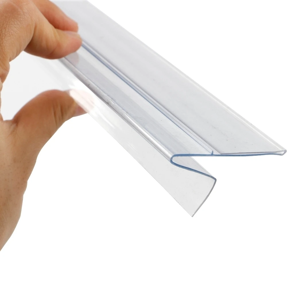 Shelf Data Strip Clear Pole Merchandise Card Shelf Price Tag Holder