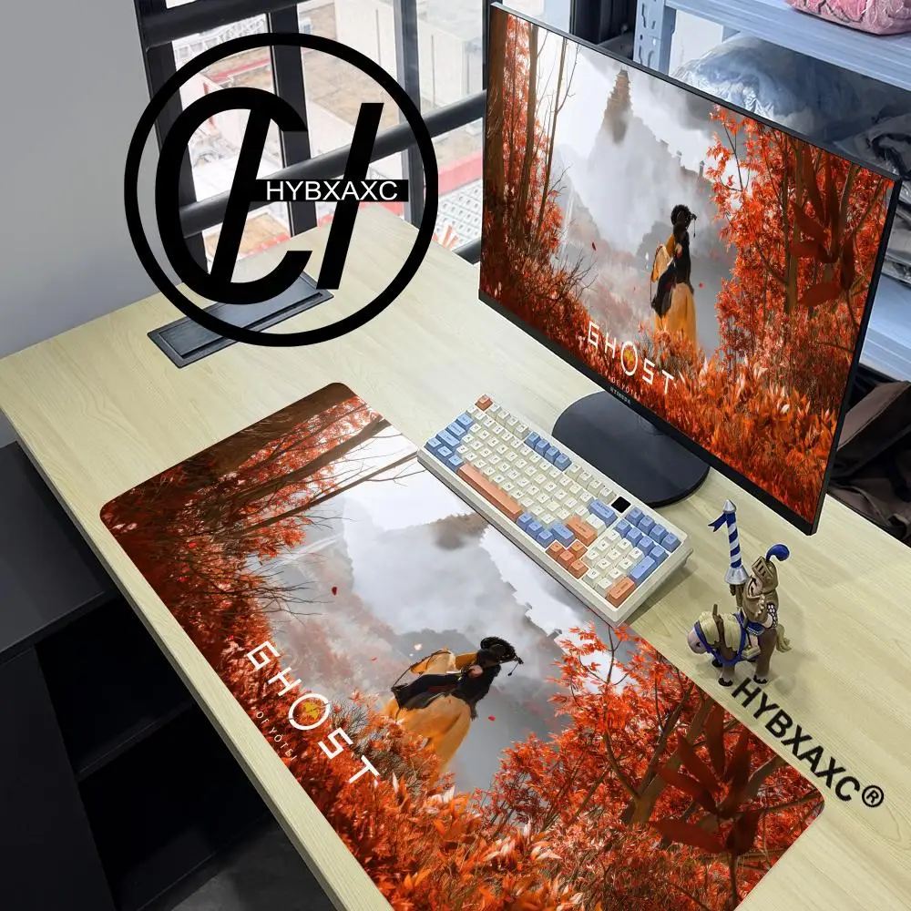 

HD Game Cool G-Ghost of Yotei Mouse Pad Non-slip Thickened MousePad Large Writing Lockedge Gaming Cushion Office Student XAXC