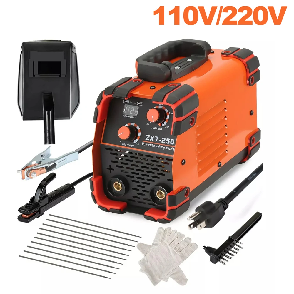 New ZX7-250 Welding Machine LED Digital Display 220V 110V ARC MMA LIFT TIG MINI IGBT Inverter DC Protable Welder EU Plug/US Plug