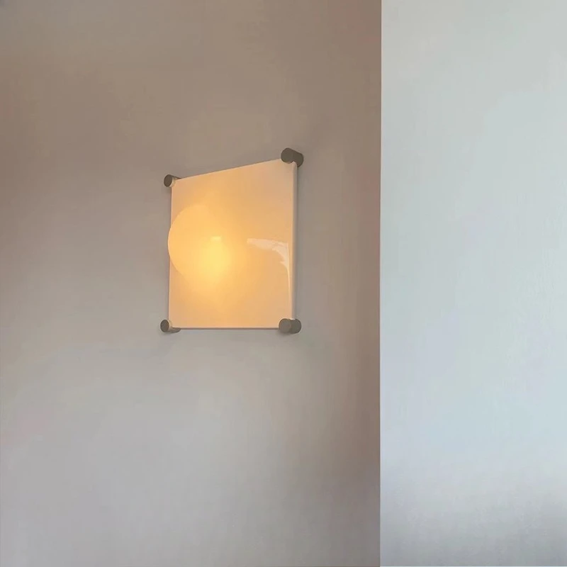 Französischer minimalistischer Wohnzimmer-Hintergrund, Gang, Licht, mittelalterlicher cremefarbener Wind, Schlafzimmer, Nachttisch