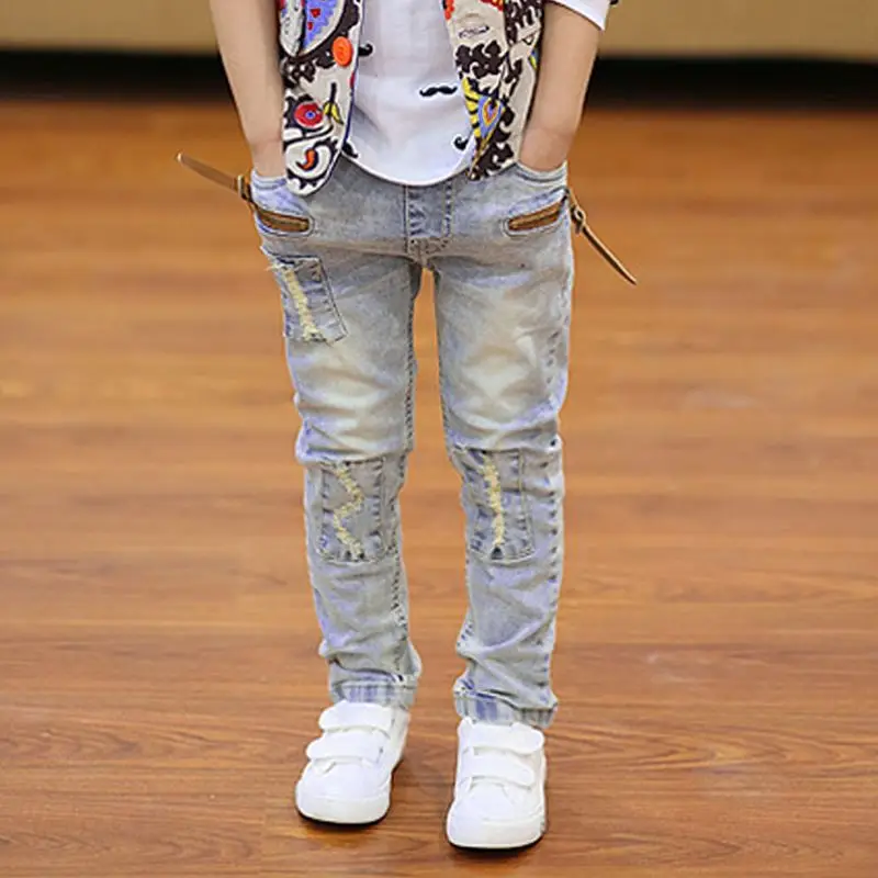 High quality  2022 Spring and Autumn kids pants boys  baby Stretch joker trousers Children Jeans