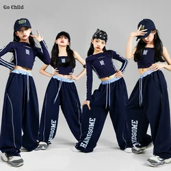 Meisjes Hip Hop Crop Top Sport Brief Joggers Broek Kind K-pop Streetwear Kleding Sets Kinderen Sportkleding Street Dance Jazz kostuums