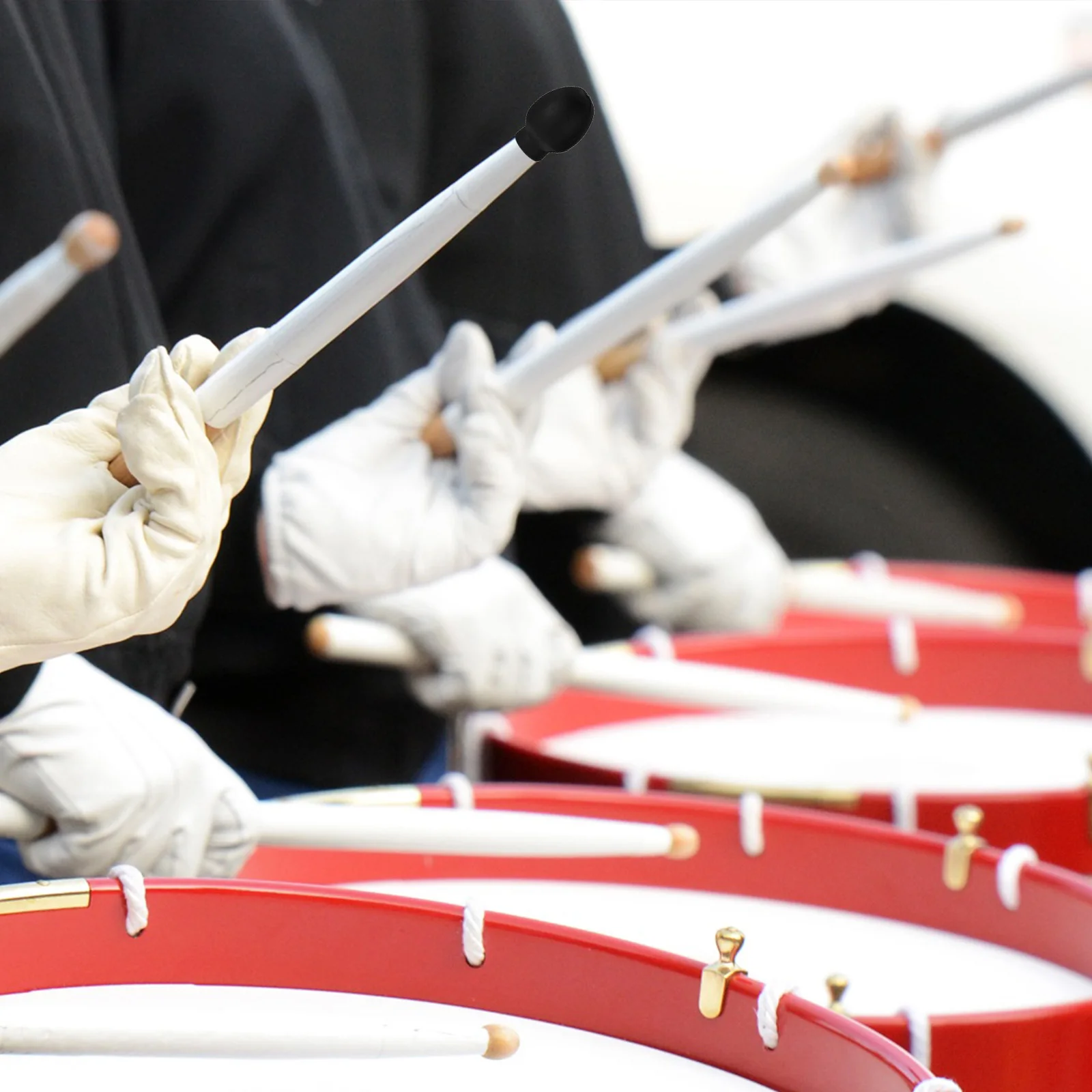 

1 Pair Drumstick Heads High Elasticity Durable Drum Accessories Drum Sticks Holder Replacement Tips Anti Slip Mute