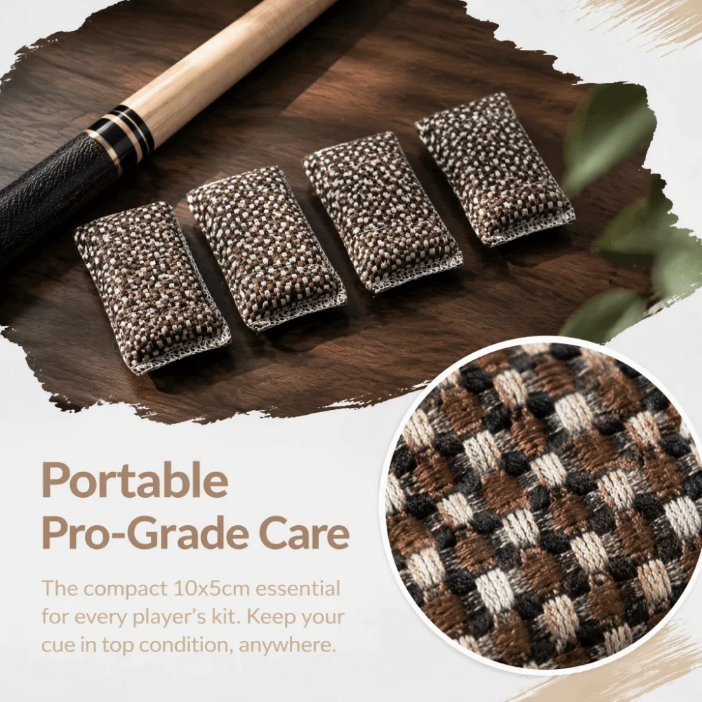 4pcs Cloth Material Cue Shaft Burnishers Burnishing Tool Reusable Design Pool Cue Shaft Polisher Slicker Surface