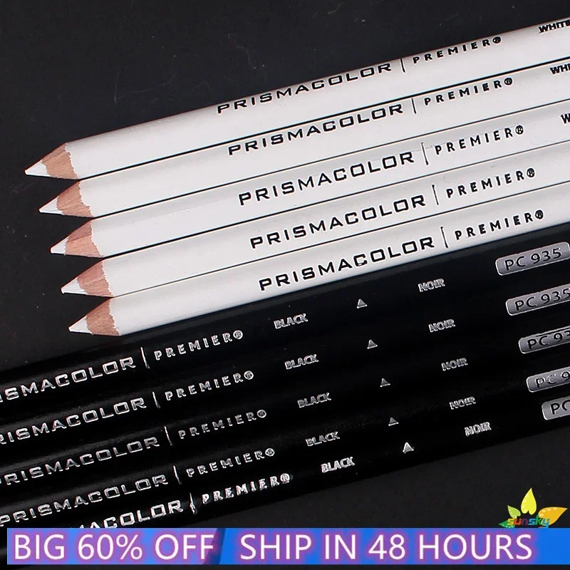 PC935 PC938 white black single color pencil oily pencil soft big core paint set Sanford Prismacolor 132 150 72 Premier artist