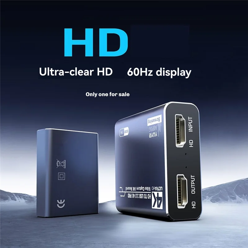 AS62 4K 60Hz Game Capture Card -Compatible USB 3.0 1080P 60Fps Recorder For Live OBS Video Capturing