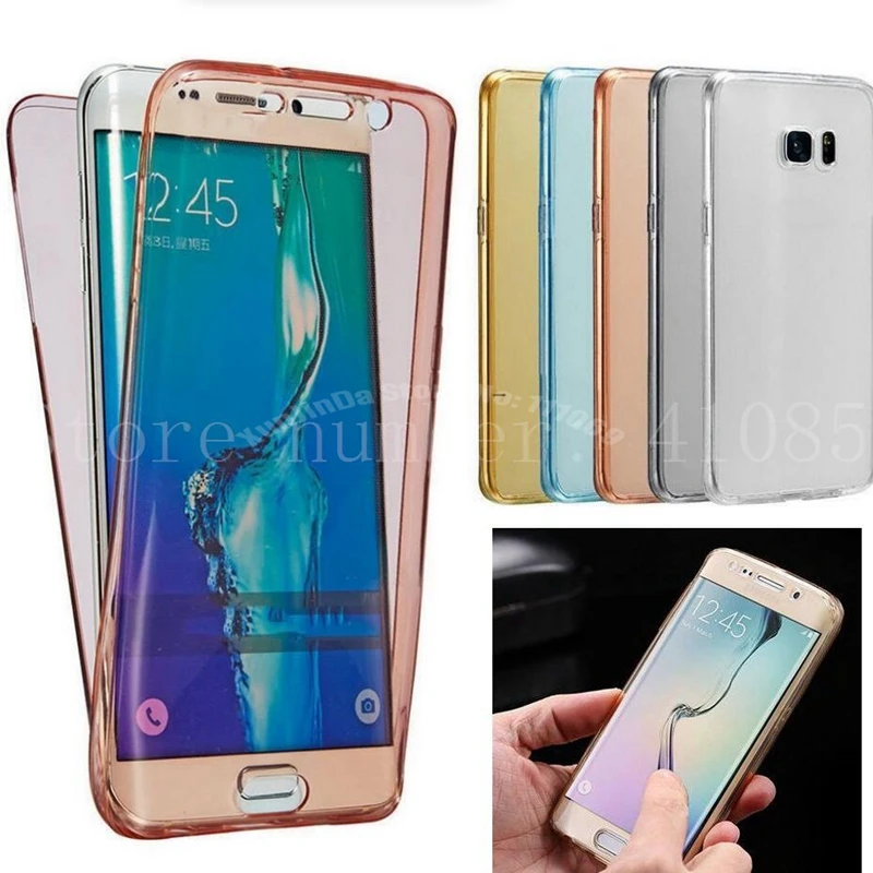 

100pcs DHL Free Flip TPU full protect case cover for Samsung Galaxy S7 G930/ S7 Edge phone shell soft case